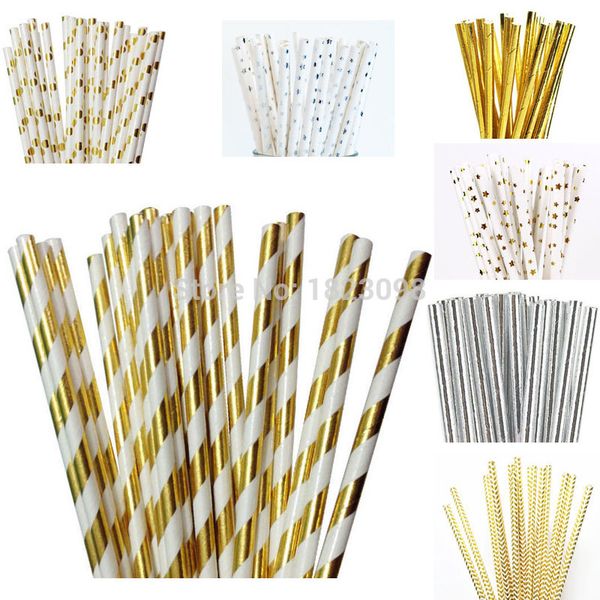 25pcs/lot foil gold /silver design paper straws drinking straws for birthday wedding decorative party event supplies
25pcs/lot foil gold /silver design paper straws drinking straws for birthday wedding decorative party event supplies