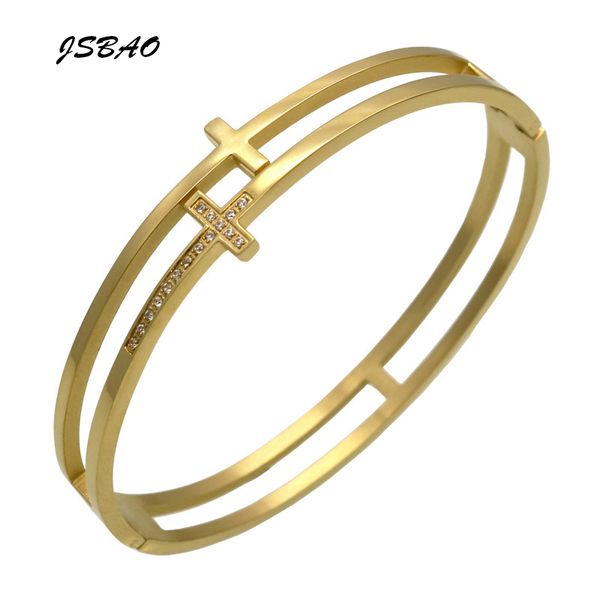 bangle jsbao arrival fashion brand jewelry stainless steel double cross punk bracelet women bracelets & bangles cuff, Black
bangle jsbao arrival fashion brand jewelry stainless steel double cross punk bracelet women bracelets & bangles cuff, Black