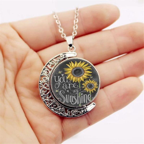 moon sunflower glass cabochons necklace diy alloy jewelry fashion accessories chain pendant sweater necklace women, Silver
moon sunflower glass cabochons necklace diy alloy jewelry fashion accessories chain pendant sweater necklace women, Silver