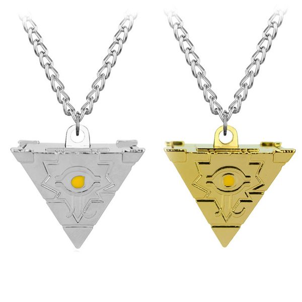fashion jewelry yu-gi-oh charms necklace 3d puzzle chain necklaces pendants women men choker jewelry accessories gift, Silver