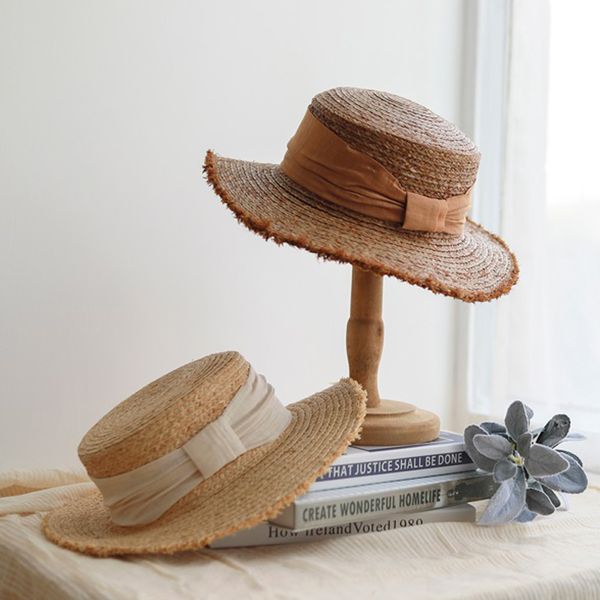 dolphin handmade women summer sun raffia straw hat uv protect big bowknot beach cap girls elegant floppy visor burr hat, Blue;gray 
dolphin handmade women summer sun raffia straw hat uv protect big bowknot beach cap girls elegant floppy visor burr hat, Blue;gray