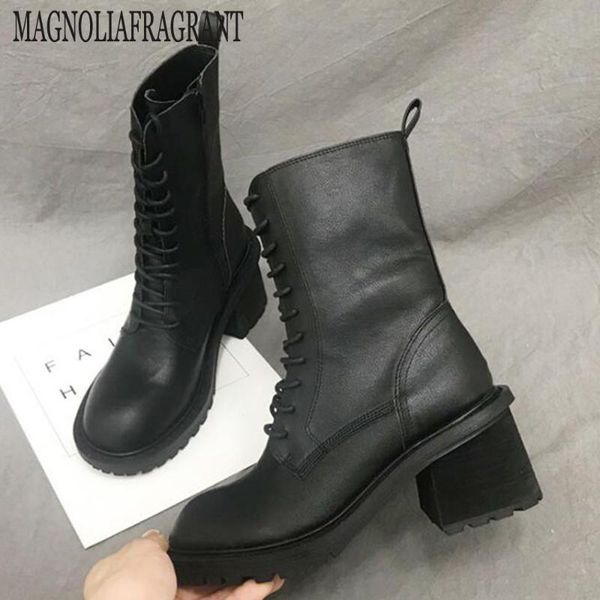 boots white women motorcycle female high heel lace up medium autumn soft leather shoes botas mujer hy883, Black
boots white women motorcycle female high heel lace up medium autumn soft leather shoes botas mujer hy883, Black