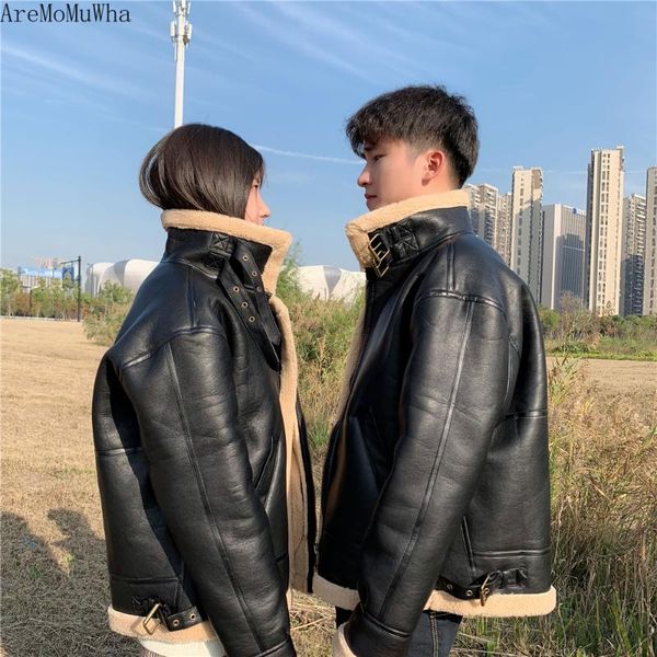 winter warm plus velvet fake leather lovers couple korean version of the trend of wild lapel loose plus velvet thick coat male, Black
winter warm plus velvet fake leather lovers couple korean version of the trend of wild lapel loose plus velvet thick coat male, Black
