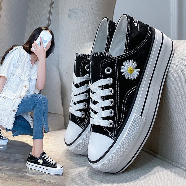 canvas shoes womens platform casual shoes increased slipper small daisy student lazy small white womens shoes fashion, Black
canvas shoes womens platform casual shoes increased slipper small daisy student lazy small white womens shoes fashion, Black