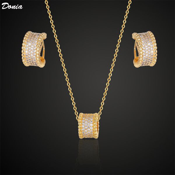 donia jewelry designer jewelry cylindrical copper micro inlaid zircon necklace earrings luxury two piece set accessories, Silver
donia jewelry designer jewelry cylindrical copper micro inlaid zircon necklace earrings luxury two piece set accessories, Silver