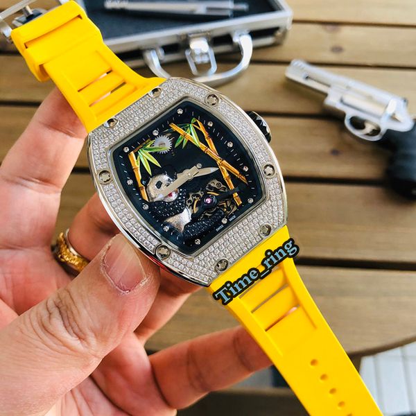 version rm 26-01 panda skeleton dial silver diamond case japan miyota automatic movement rm 26-01mens watch yellow rubber strap watches, Slivery;brown
version rm 26-01 panda skeleton dial silver diamond case japan miyota automatic movement rm 26-01mens watch yellow rubber strap watches, Slivery;brown