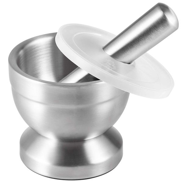 stainless steel mortar and pestle, spice grinder, pesto grinder with lid for crushing abrasive, with non-slip base, comfo
stainless steel mortar and pestle, spice grinder, pesto grinder with lid for crushing abrasive, with non-slip base, comfo