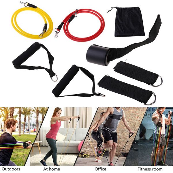 8pcs resistance band set 2 stackable exercise bands (10lb,20lb) with ankle strap f3mc
8pcs resistance band set 2 stackable exercise bands (10lb,20lb) with ankle strap f3mc