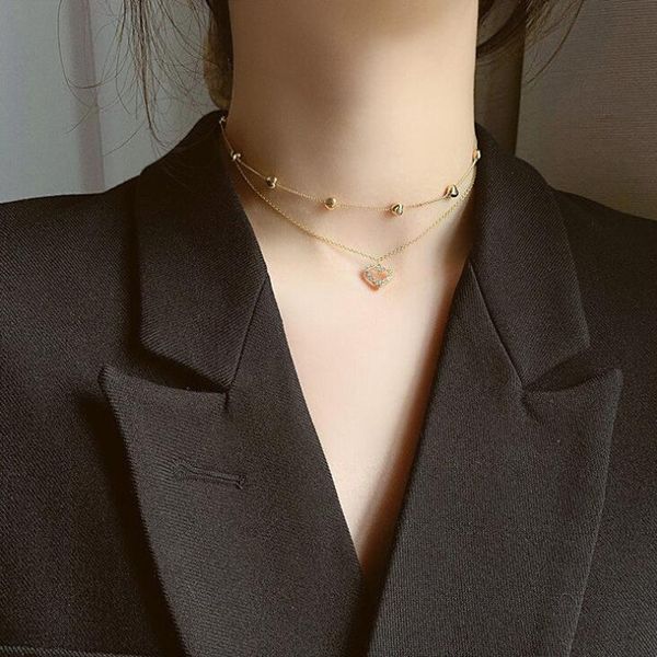 fashion love pendant double layer necklace accessories women necklaces bijoux valentine's day gifts clavicle chain jewelry, Silver
fashion love pendant double layer necklace accessories women necklaces bijoux valentine's day gifts clavicle chain jewelry, Silver