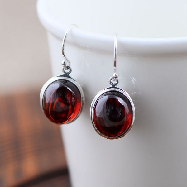 925 sterling silver drop earrings for women vintage hollow flowers design with natural garnet, Golden
925 sterling silver drop earrings for women vintage hollow flowers design with natural garnet, Golden
