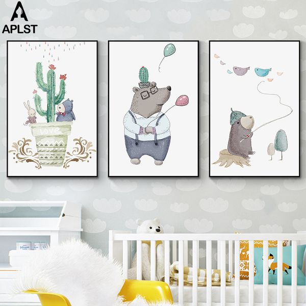 младенец детская комната home decor симпатичный мультфильм бурый медведь печати картина кактусы wall art picture canvas плакат для детей дет
младенец детская комната home decor симпатичный мультфильм бурый медведь печати картина кактусы wall art picture canvas плакат для детей дет