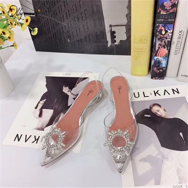 ollymurs fashion style women summer sandals pointed toe slip on crystal thick middle heel ladies sandals party shoes woman, Black
ollymurs fashion style women summer sandals pointed toe slip on crystal thick middle heel ladies sandals party shoes woman, Black