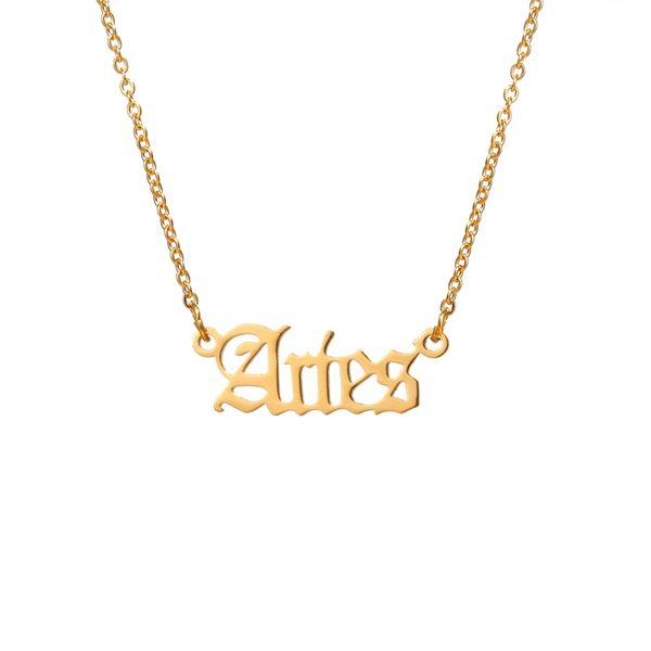 necklace girl simple fashion clavicle temperament light luxury twelve constellation pendant stainless steel retro english alphabet gold, Golden;silver
necklace girl simple fashion clavicle temperament light luxury twelve constellation pendant stainless steel retro english alphabet gold, Golden;silver