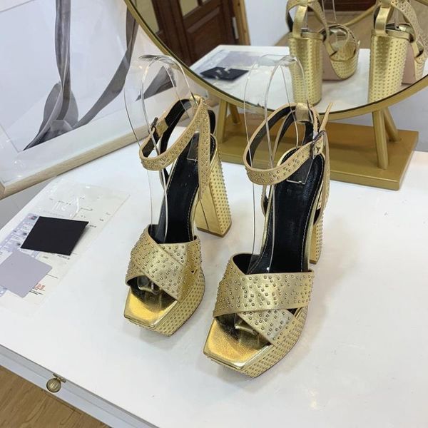fashion new high heel sandals elegant fashion rivet design high-end atmosphere sandals thick heel open toe thick bottom trendy, Black
fashion new high heel sandals elegant fashion rivet design high-end atmosphere sandals thick heel open toe thick bottom trendy, Black