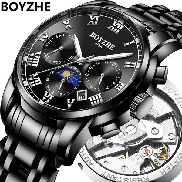 wristwatches boyzhe mannen automatische mechanische fashion luxe merk rvs maanfase business waterdichte sport horloge relogio mascul, Slivery;brown
wristwatches boyzhe mannen automatische mechanische fashion luxe merk rvs maanfase business waterdichte sport horloge relogio mascul, Slivery;brown