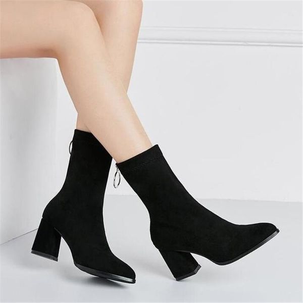 boots style short women's thick heel high heels all-match riding zapatos de mujer winter women shoes, Black
boots style short women's thick heel high heels all-match riding zapatos de mujer winter women shoes, Black