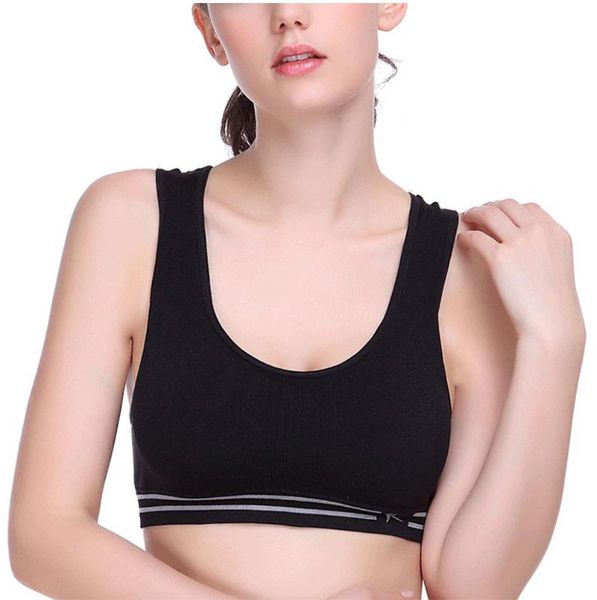 women training fitness stretch workout tank seamless running yoga wireracerback breathable push up padded sports bra, White;black
women training fitness stretch workout tank seamless running yoga wireracerback breathable push up padded sports bra, White;black