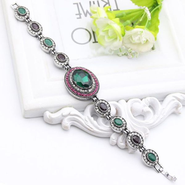 sunspice ms morocco vintage green crystal bracelet for women antique silver color rhinestone wrist chain ethnic wedding jewelry, Golden;silver
sunspice ms morocco vintage green crystal bracelet for women antique silver color rhinestone wrist chain ethnic wedding jewelry, Golden;silver