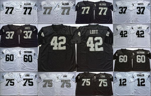 NCAA vintage 77 Lyle Alzado 37 Lester Hayes Jersey 42 Ronnie Lott 60 Otis Sistrunk Howie Long Black White Retro NCAA Jerseys Stitched
NCAA vintage 77 Lyle Alzado 37 Lester Hayes Jersey 42 Ronnie Lott 60 Otis Sistrunk Howie Long Black White Retro NCAA Jerseys Stitched
