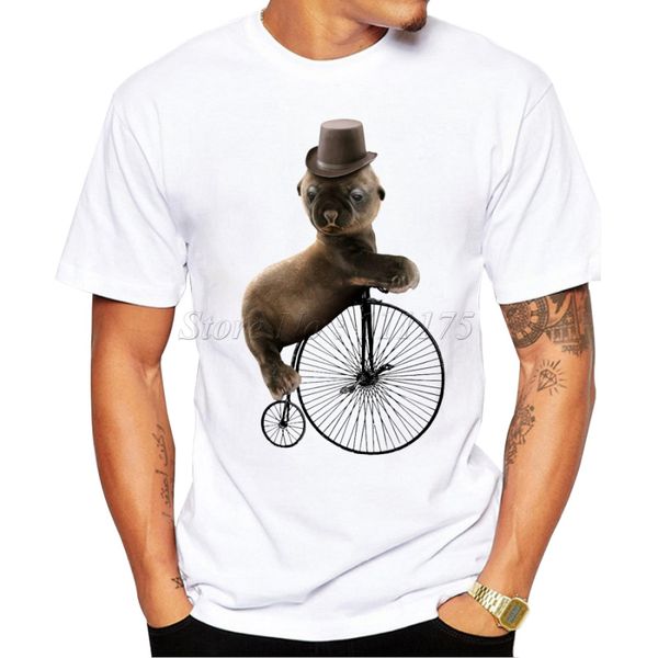 2019 new arrivals funny seal riding bicycle design men's t shirt boy cool style casual t-shirt
2019 new arrivals funny seal riding bicycle design men's t shirt boy cool style casual t-shirt