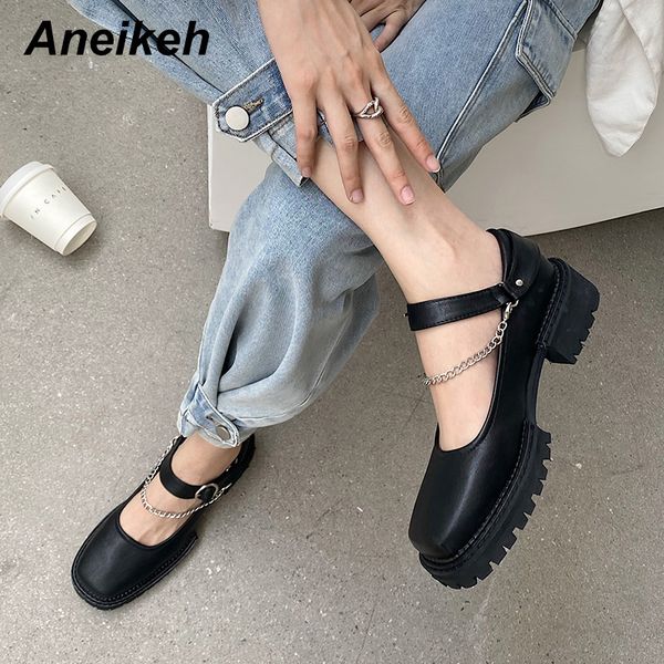 aneikeh лето женская обувь мэри джейнс насосы круглый toe pu моды цепи квадратный каблук пряжки ремешка повседневная черный размер 35-39 new, Black
aneikeh лето женская обувь мэри джейнс насосы круглый toe pu моды цепи квадратный каблук пряжки ремешка повседневная черный размер 35-39 new, Black
