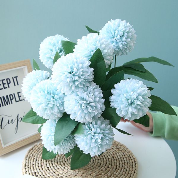 artificial chrysanthemum ball 10 flower heads with leaves silk fake flower length 45cm wedding party decoration bouquet aq219
artificial chrysanthemum ball 10 flower heads with leaves silk fake flower length 45cm wedding party decoration bouquet aq219