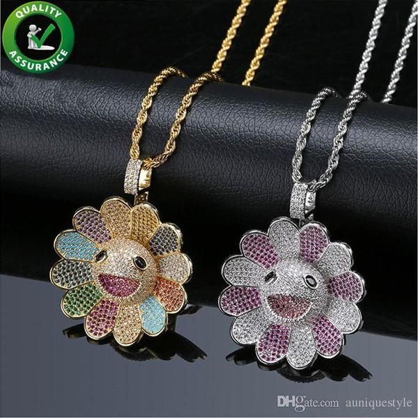 Hip Hop Jewelry Mens Gold Chain Pendants Designer Necklace Iced Out CZ Rotatable Sunflower Pendant Diamond Bling Luxury Pandora Style Charms
Hip Hop Jewelry Mens Gold Chain Pendants Designer Necklace Iced Out CZ Rotatable Sunflower Pendant Diamond Bling Luxury Pandora Style Charms