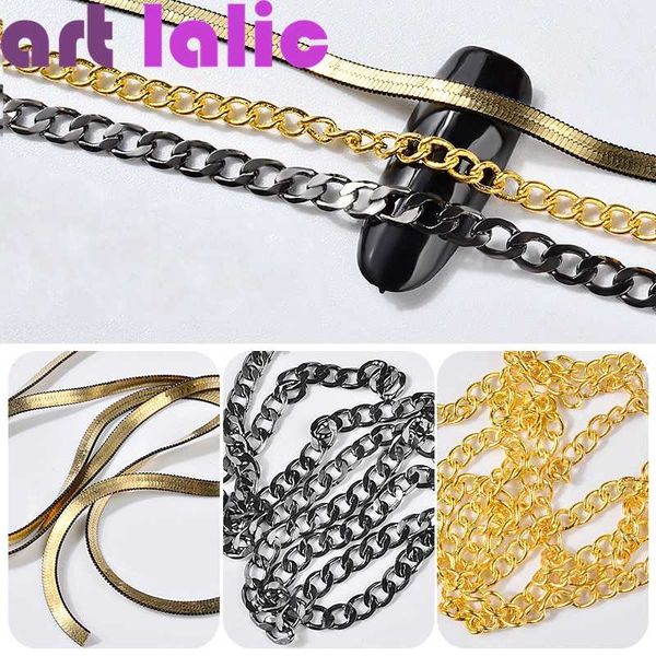 50cm vintage punk metal chain nail art decorations snake bone chain gold black nail accessories manicure 3 patterns, Silver;gold
50cm vintage punk metal chain nail art decorations snake bone chain gold black nail accessories manicure 3 patterns, Silver;gold