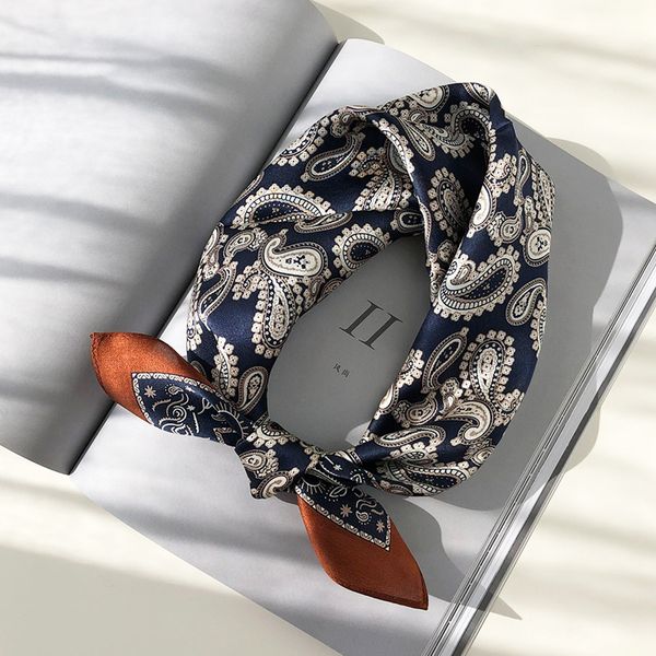 100% silk paisley print hair scarf for women small neckerchief bandana head bag scarfs female 53*53cm square neck scarves ladies, Blue;gray
100% silk paisley print hair scarf for women small neckerchief bandana head bag scarfs female 53*53cm square neck scarves ladies, Blue;gray