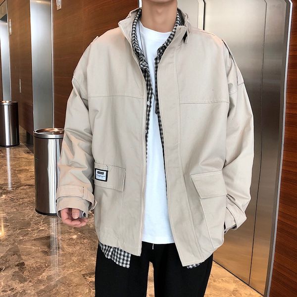 men's jackets spring and autumn ins retro solid color tooling jacket male korean version of the trend loose youth wild casual wear, Black;brown
men's jackets spring and autumn ins retro solid color tooling jacket male korean version of the trend loose youth wild casual wear, Black;brown