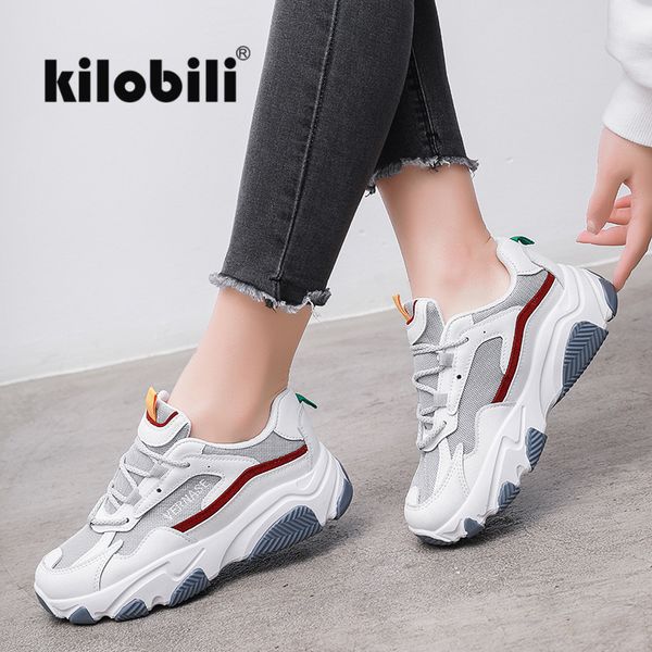 kilobili 2020 spring women flat lace up shoes mesh leather sneakers dad shoes chaussures femme basket flats flat platform, Black
kilobili 2020 spring women flat lace up shoes mesh leather sneakers dad shoes chaussures femme basket flats flat platform, Black