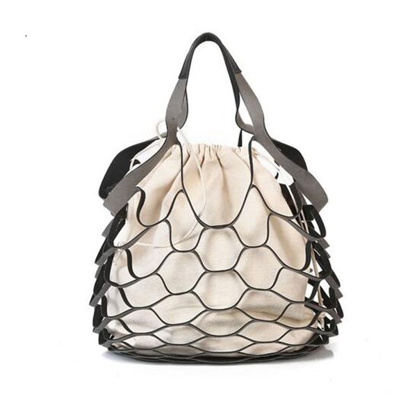 fishing net hollow women bag handbag mesh canvas bag portable child and mother ladies shoulder female tote
fishing net hollow women bag handbag mesh canvas bag portable child and mother ladies shoulder female tote