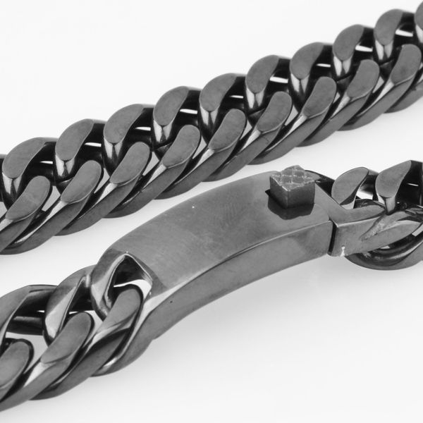 titanium steel stainless steel ornament fashion men black necklace thick type double buckle chain 15mm, Silver
titanium steel stainless steel ornament fashion men black necklace thick type double buckle chain 15mm, Silver