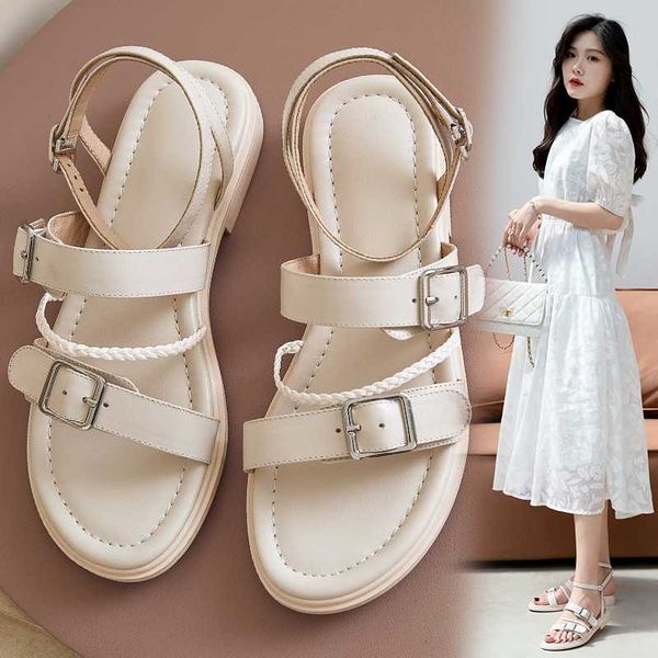 flat sandals female 2020 summer new student fashion wild sandals woven word belt buckle open toe roman z1004, Black
flat sandals female 2020 summer new student fashion wild sandals woven word belt buckle open toe roman z1004, Black