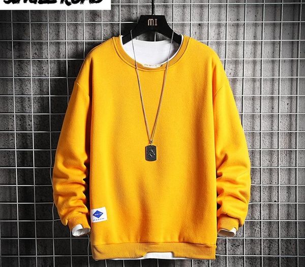 singleroad oversized crewneck sweatshirt men 2020 spring solid hip hop japanese streetwear yellow hoodie men sweatshirts male cx200723, Black
singleroad oversized crewneck sweatshirt men 2020 spring solid hip hop japanese streetwear yellow hoodie men sweatshirts male cx200723, Black