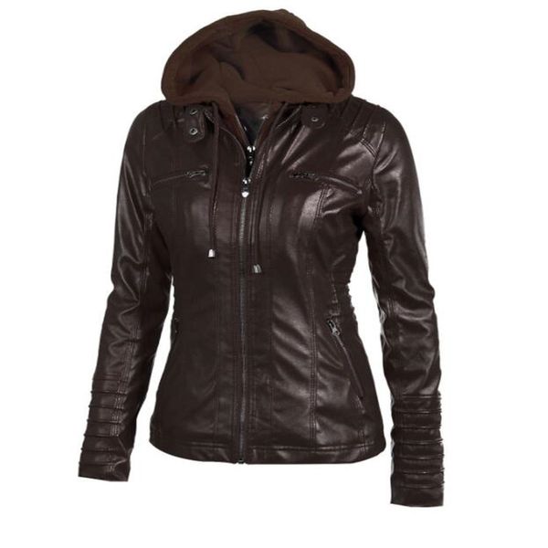 autumn and winter women's leather jacket with zipper motorcycle leather jacket short paragraph pu large size coat 3xl, Black
autumn and winter women's leather jacket with zipper motorcycle leather jacket short paragraph pu large size coat 3xl, Black
