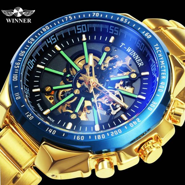 winner automatic watch men golden stainless steel strap skeleton mechanical watches punk army wristwatch clock, Slivery;brown
winner automatic watch men golden stainless steel strap skeleton mechanical watches punk army wristwatch clock, Slivery;brown