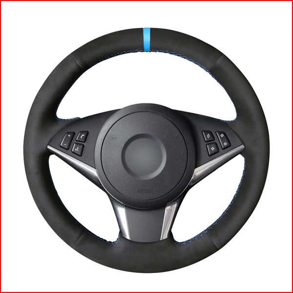 black suede light blue marker car steering wheel cover for bmw e60 530d 545i 550i e61 2005-2009 e63 e64 630i 645ci 650i
black suede light blue marker car steering wheel cover for bmw e60 530d 545i 550i e61 2005-2009 e63 e64 630i 645ci 650i