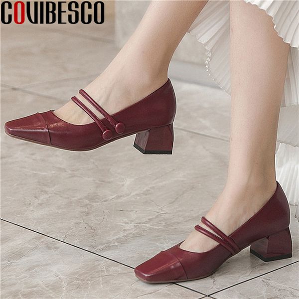 covibesco mary janes fashion red women's shoes genuine leather square toe thick heels pumps summer wedding party shoes woman, Black
covibesco mary janes fashion red women's shoes genuine leather square toe thick heels pumps summer wedding party shoes woman, Black