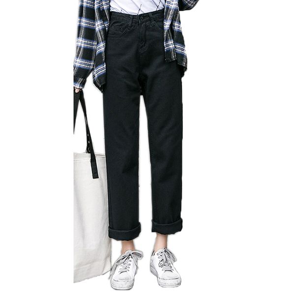 women black high waisted jeans spring casual straight loose ankle skinny jeans fashion korean stretch denim pants ladies trouser, Blue
women black high waisted jeans spring casual straight loose ankle skinny jeans fashion korean stretch denim pants ladies trouser, Blue