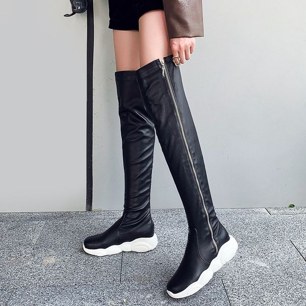 agodor platform over the knee boots with zipper women shoes autumn winter casual long boots size34-43, Black
agodor platform over the knee boots with zipper women shoes autumn winter casual long boots size34-43, Black