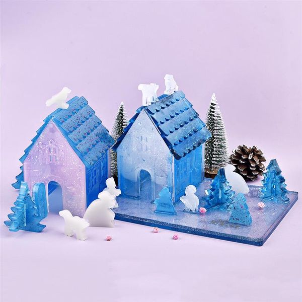2pcs/set resin mold christmas house casting silicone molds for epoxy uv craft diy jewelry making tools
2pcs/set resin mold christmas house casting silicone molds for epoxy uv craft diy jewelry making tools