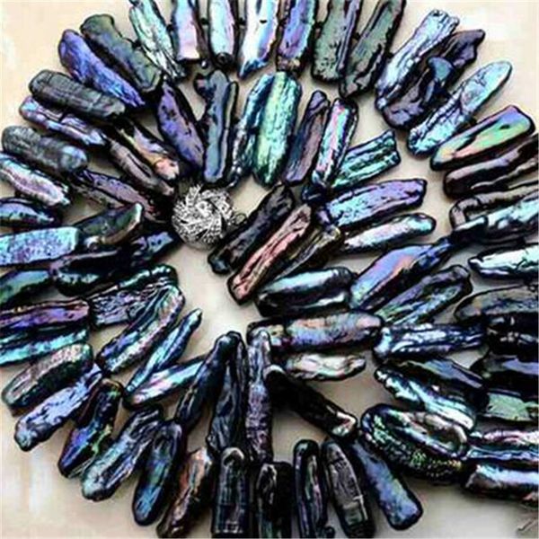 nouveau collier de perles d'eau douce biwa anormal noir naturel rare (18 "de long) aaa, Silver
nouveau collier de perles d'eau douce biwa anormal noir naturel rare (18 "de long) aaa, Silver