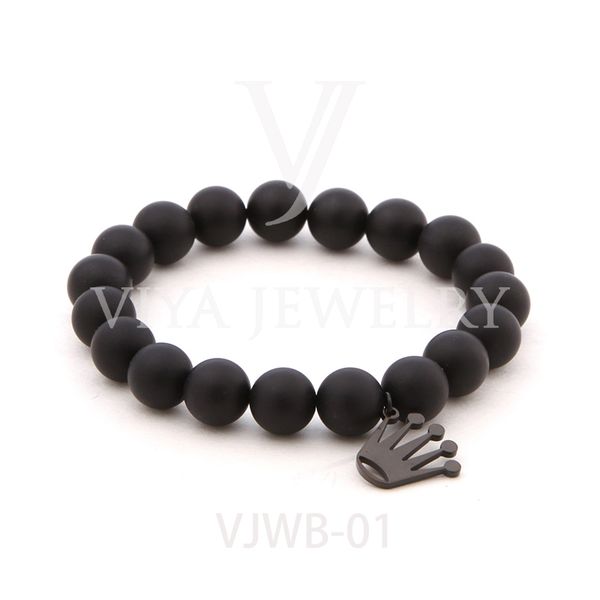 beaded, strands fashion charms crown bracelet with mablack onyx beads cool black men gift box
beaded, strands fashion charms crown bracelet with mablack onyx beads cool black men gift box