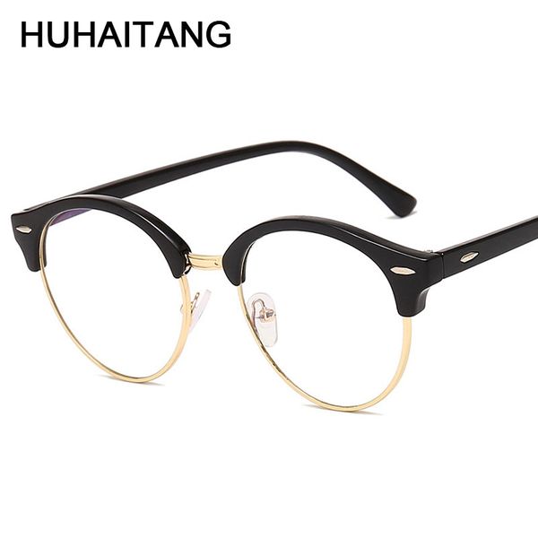 huhaitang round rivets men glasses frame women anti blue light spectacle transparent fake clear eye glasses frames, Black
huhaitang round rivets men glasses frame women anti blue light spectacle transparent fake clear eye glasses frames, Black