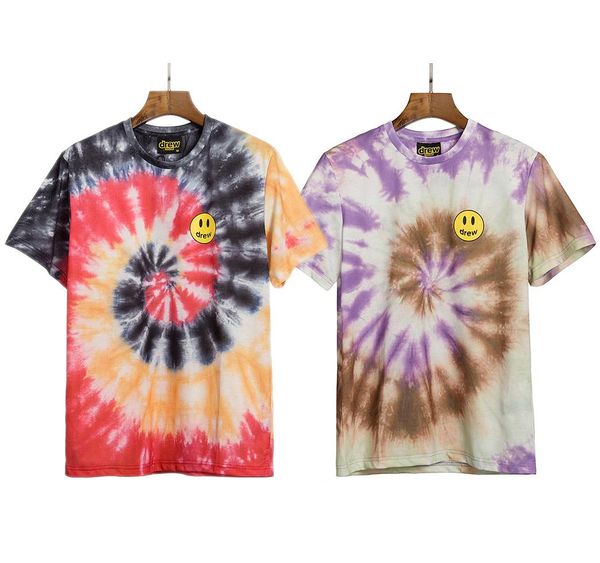 the drew house drew smile face printed tie-dye short sleeve t shirts tees hiphop streetwear oversized summer t shirt, White;black
the drew house drew smile face printed tie-dye short sleeve t shirts tees hiphop streetwear oversized summer t shirt, White;black