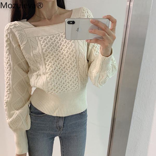 mozuleva women fashion knitted pullovers autumn winter sweater women long sleeve jumpers square neck female knit 2020, White;black
mozuleva women fashion knitted pullovers autumn winter sweater women long sleeve jumpers square neck female knit 2020, White;black