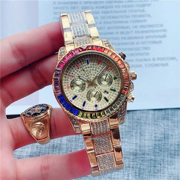 fashion bling watch men women diamond iced out watches designer stainless steel quartz movement shinning party wristwatch gift clock montre, Slivery;brown
fashion bling watch men women diamond iced out watches designer stainless steel quartz movement shinning party wristwatch gift clock montre, Slivery;brown