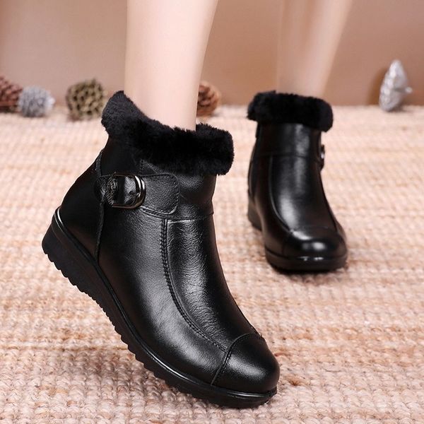 winter 2020 new warm wool fur ankle boots genuine wool full grain leather long plush snow boots women plus size wedges shoes, Black
winter 2020 new warm wool fur ankle boots genuine wool full grain leather long plush snow boots women plus size wedges shoes, Black