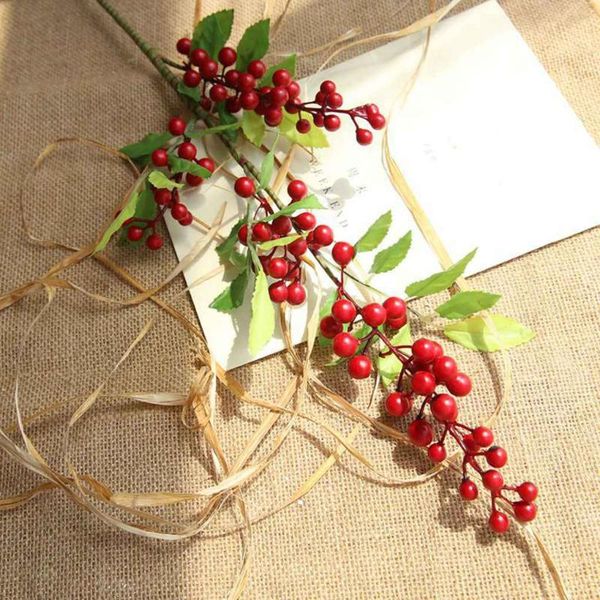 decorative flowers & wreaths artificial christmas red berries small fresh foam fake fruit simulation floral home party diy decoration access 
decorative flowers & wreaths artificial christmas red berries small fresh foam fake fruit simulation floral home party diy decoration access